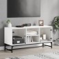 vidaXL Mueble de TV con puertas de vidrio blanco 102x37x50 cm