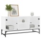 vidaXL Mueble de TV con puertas de vidrio blanco 102x37x50 cm