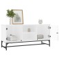 vidaXL Mueble de TV con puertas de vidrio blanco 102x37x50 cm
