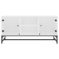 vidaXL Mueble de TV con puertas de vidrio blanco 102x37x50 cm