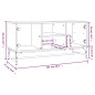 vidaXL Mueble de TV con puertas de vidrio blanco 102x37x50 cm