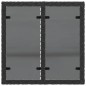 vidaXL Mesa de jardín superficie de vidrio ratán PE negro 55x55x37 cm vidaXL Mesa de jardín superficie de vidrio ratán PE negro 55x55x37 cm