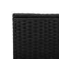 vidaXL Mesa de jardín superficie de vidrio ratán PE negro 55x55x37 cm vidaXL Mesa de jardín superficie de vidrio ratán PE negro 55x55x37 cm