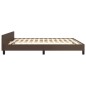 vidaXL Estructura de cama cabecero cuero sintético marrón 180x200 cm