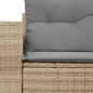 vidaXL Sofá de jardín con cojines de 2 plazas ratán sintético beige vidaXL Sofá de jardín con cojines de 2 plazas ratán sintético beige