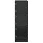 vidaXL Aparador con puertas de vidrio negro 35x37x109 cm