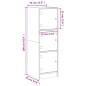 vidaXL Aparador con puertas de vidrio negro 35x37x109 cm