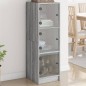 vidaXL Aparador con puertas de vidrio gris Sonoma 35x37x109 cm vidaXL Aparador con puertas de vidrio gris Sonoma 35x37x109 cm