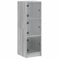 vidaXL Aparador con puertas de vidrio gris Sonoma 35x37x109 cm vidaXL Aparador con puertas de vidrio gris Sonoma 35x37x109 cm