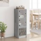vidaXL Aparador con puertas de vidrio gris Sonoma 35x37x109 cm vidaXL Aparador con puertas de vidrio gris Sonoma 35x37x109 cm