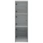 vidaXL Aparador con puertas de vidrio gris Sonoma 35x37x109 cm vidaXL Aparador con puertas de vidrio gris Sonoma 35x37x109 cm