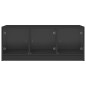 vidaXL Mesa de centro con puertas de vidrio negra 102x50x42 cm vidaXL Mesa de centro con puertas de vidrio negra 102x50x42 cm