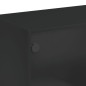 vidaXL Mesa de centro con puertas de vidrio negra 102x50x42 cm vidaXL Mesa de centro con puertas de vidrio negra 102x50x42 cm