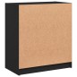vidaXL Armario auxiliar con puertas de vidrio negro 68x37x75,5 cm vidaXL Armario auxiliar con puertas de vidrio negro 68x37x75,5 cm