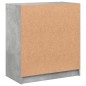 vidaXL Armario auxiliar puertas de vidrio gris hormigón 68x37x75,5 cm