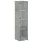 vidaXL Aparador con puertas de vidrio gris hormigón 35x37x142 cm vidaXL Aparador con puertas de vidrio gris hormigón 35x37x142 cm