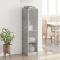 vidaXL Aparador con puertas de vidrio gris hormigón 35x37x142 cm vidaXL Aparador con puertas de vidrio gris hormigón 35x37x142 cm
