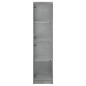 vidaXL Aparador con puertas de vidrio gris hormigón 35x37x142 cm vidaXL Aparador con puertas de vidrio gris hormigón 35x37x142 cm