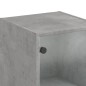vidaXL Aparador con puertas de vidrio gris hormigón 35x37x142 cm vidaXL Aparador con puertas de vidrio gris hormigón 35x37x142 cm