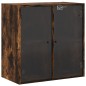 vidaXL Mueble de pared puertas de vidrio roble ahumado 68x37x68,5 cm vidaXL Mueble de pared puertas de vidrio roble ahumado 68x37x68,5 cm