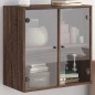 vidaXL Mueble de pared puertas de vidrio marrón roble 68x37x68,5 cm vidaXL Mueble de pared puertas de vidrio marrón roble 68x37x68,5 cm