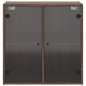 vidaXL Mueble de pared puertas de vidrio marrón roble 68x37x68,5 cm vidaXL Mueble de pared puertas de vidrio marrón roble 68x37x68,5 cm