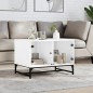 vidaXL Mesa de centro con puertas de vidrio blanca 68,5x50x50 cm vidaXL Mesa de centro con puertas de vidrio blanca 68,5x50x50 cm