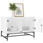 vidaXL Mesa de centro con puertas de vidrio blanca 68,5x50x50 cm vidaXL Mesa de centro con puertas de vidrio blanca 68,5x50x50 cm