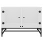 vidaXL Mesa de centro con puertas de vidrio blanca 68,5x50x50 cm vidaXL Mesa de centro con puertas de vidrio blanca 68,5x50x50 cm