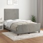 vidaXL Estructura de cama con cabecero terciopelo gris claro 120x200cm