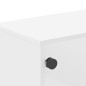 vidaXL Mesa de centro con puertas de vidrio blanca 68,5x50x50 cm vidaXL Mesa de centro con puertas de vidrio blanca 68,5x50x50 cm