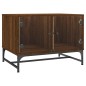 vidaXL Mesa de centro con puertas de vidrio marrón roble 68,5x50x50 cm vidaXL Mesa de centro con puertas de vidrio marrón roble 68,5x50x50 cm