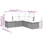 vidaXL Set de muebles de jardín 5 pzas y cojines ratán sintético negro vidaXL Set de muebles de jardín 5 pzas y cojines ratán sintético negro