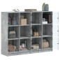 vidaXL Estantería con puertas madera de ingeniería gris 136x37x109 cm vidaXL Estantería con puertas madera de ingeniería gris 136x37x109 cm