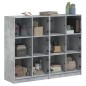 vidaXL Estantería con puertas madera de ingeniería gris 136x37x109 cm vidaXL Estantería con puertas madera de ingeniería gris 136x37x109 cm