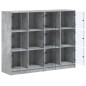 vidaXL Estantería con puertas madera de ingeniería gris 136x37x109 cm vidaXL Estantería con puertas madera de ingeniería gris 136x37x109 cm
