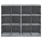 vidaXL Estantería con puertas madera de ingeniería gris 136x37x109 cm vidaXL Estantería con puertas madera de ingeniería gris 136x37x109 cm