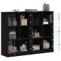 vidaXL Estantería con puertas madera de ingeniería negro 136x37x109 cm vidaXL Estantería con puertas madera de ingeniería negro 136x37x109 cm