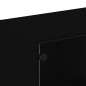 vidaXL Estantería con puertas madera de ingeniería negro 136x37x109 cm vidaXL Estantería con puertas madera de ingeniería negro 136x37x109 cm