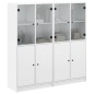 vidaXL Estantería con puertas madera de ingeniería negro 136x37x142 cm vidaXL Estantería con puertas madera de ingeniería negro 136x37x142 cm