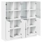 vidaXL Estantería con puertas madera de ingeniería negro 136x37x142 cm vidaXL Estantería con puertas madera de ingeniería negro 136x37x142 cm