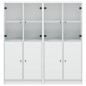 vidaXL Estantería con puertas madera de ingeniería negro 136x37x142 cm vidaXL Estantería con puertas madera de ingeniería negro 136x37x142 cm