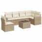 vidaXL Set sofás de jardín 7 piezas y cojines ratán sintético beige vidaXL Set sofás de jardín 7 piezas y cojines ratán sintético beige