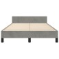 vidaXL Estructura de cama con cabecero terciopelo gris claro 120x200cm