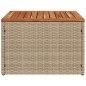 vidaXL Mesa de jardín ratán sintético madera acacia beige 55x55x37 cm vidaXL Mesa de jardín ratán sintético madera acacia beige 55x55x37 cm