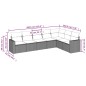 vidaXL Set de comedor de jardín 7 pzas y cojines ratán sintético negro vidaXL Set de comedor de jardín 7 pzas y cojines ratán sintético negro