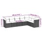 vidaXL Set de comedor de jardín 7 pzas y cojines ratán sintético negro vidaXL Set de comedor de jardín 7 pzas y cojines ratán sintético negro