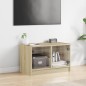 vidaXL Mueble de TV con puertas de vidrio roble Sonoma 68x37x42 cm vidaXL Mueble de TV con puertas de vidrio roble Sonoma 68x37x42 cm