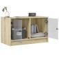 vidaXL Mueble de TV con puertas de vidrio roble Sonoma 68x37x42 cm vidaXL Mueble de TV con puertas de vidrio roble Sonoma 68x37x42 cm