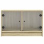 vidaXL Mueble de TV con puertas de vidrio roble Sonoma 68x37x42 cm vidaXL Mueble de TV con puertas de vidrio roble Sonoma 68x37x42 cm